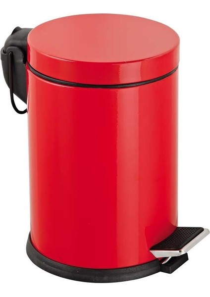 Çelik Metal 5 Litre Pedallı Çöp Kovası Çöp Kutusu Kırmızı modelleri