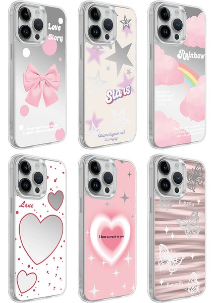 Apple iPhone 14 Pro Max Kılıf Airbagli Parlak Tasarımlı Renkli Desenli Kapak (Mimbo) modelleri