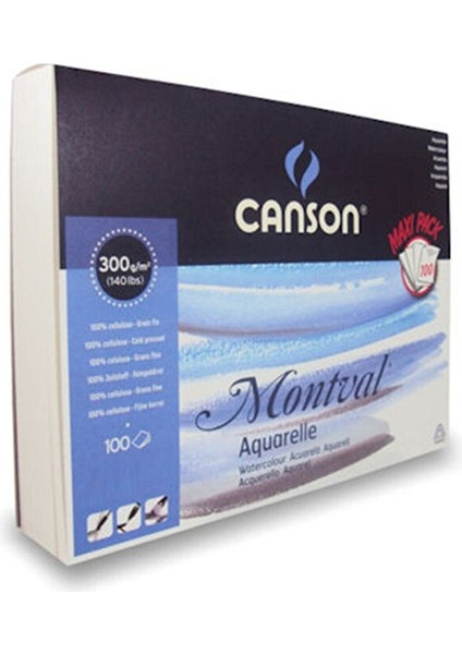 Montval Maxi Pack Suluboya Blok 300 Gr. 100 Sayfa 29,7X42 Cm. (A3)
