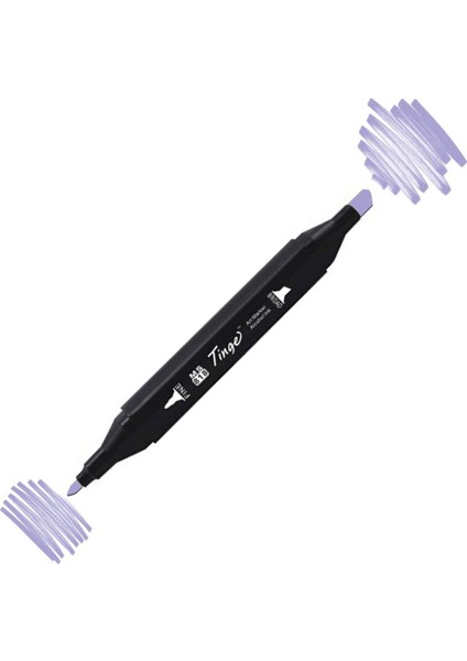 Twin Çift Uçlu Marker Kalemi PB75 Dark Blue Light