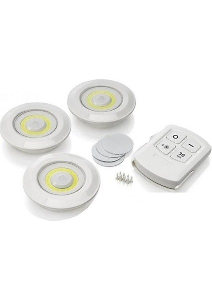 Kablosuz Uzaktan Kumandalı 3lü LED Lamba Seti modelleri