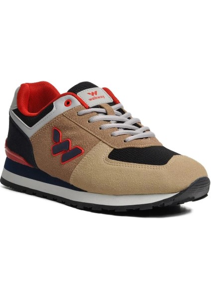 Benin Bej-Lacivert-Kırmızı Kadın Sneaker modelleri