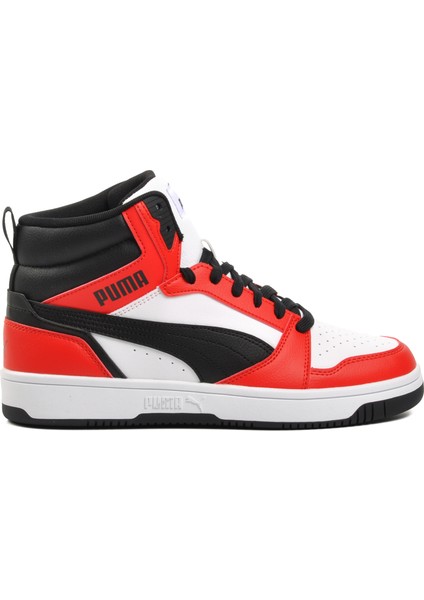 392326 Rebound V6 Beyaz-Siyah-Kırmızı Unisex Hi Sneaker