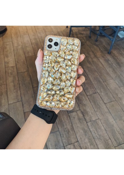 Apple Iphone 13 / 14 Uyumlu Crystal Taşlı Lux Kokoş Kılıf