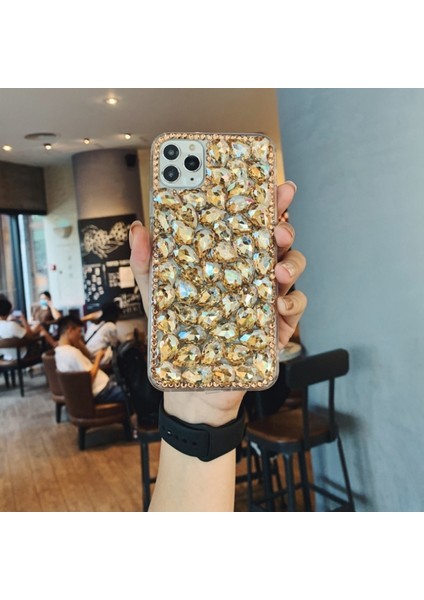 Apple Iphone 13 / 14 Uyumlu Crystal Taşlı Lux Kokoş Kılıf