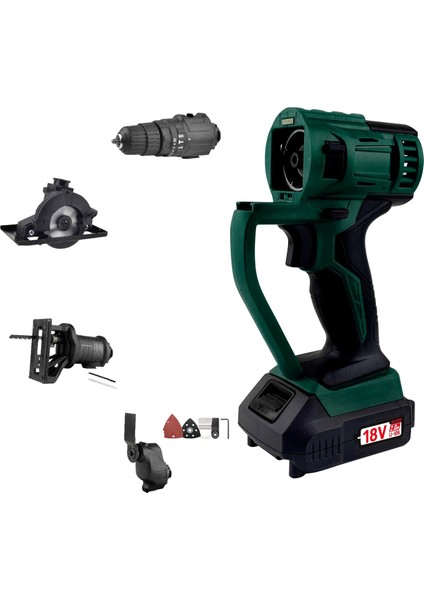 KL Pro  Şarjlı 18 Volt/2.0 Ah Li-Ion Çift Akülü Vidalama Multi Set