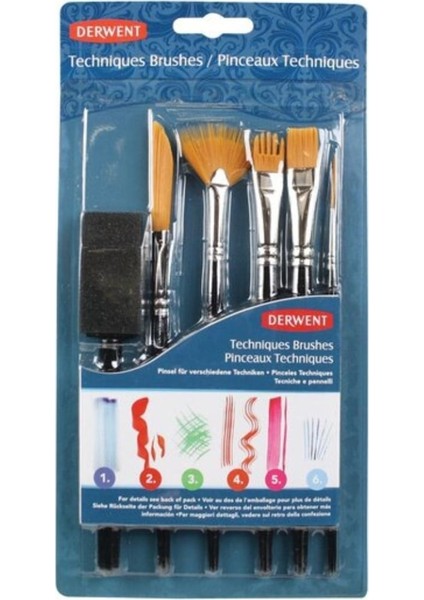 Techniques Brushes Çok Amaçlı Fırça Seti 6 Lı Set