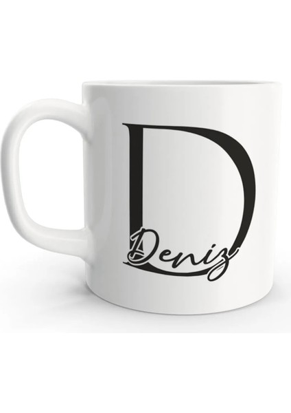 İsim Yazılabilir El Yazısı ve Harfli Kupa Bardak