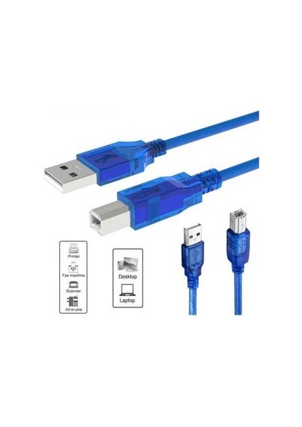 Yazıcı Kablosu Ara Printer USB Bağlantı Bağlama Kablo Network Lazer Hp Canon Brother USB Yazıcı