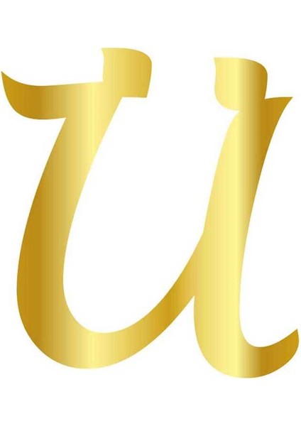 Pleksi Çubuksuz Alfabe 6 cm Altın - Ü