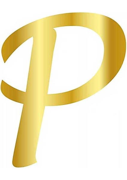 Pleksi Çubuksuz Alfabe 6 cm Altın - P