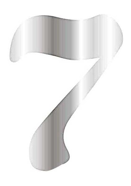 Pleksi Çubuksuz Rakam 6 cm Gümüş - 7