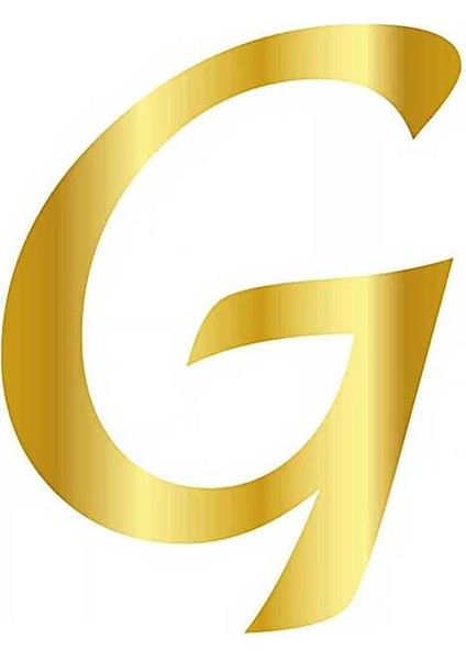 Pleksi Çubuksuz Alfabe 6 cm Altın - G