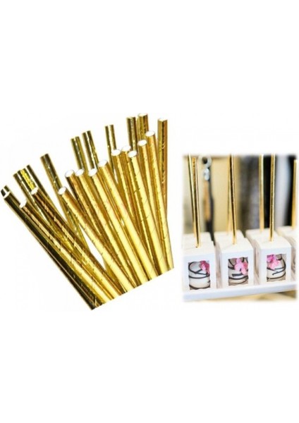 Karton Pipet Altın 19,7 cm