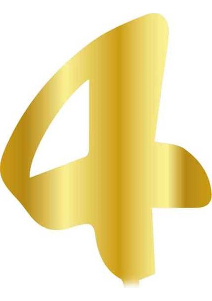 Pleksi Çubuksuz Rakam 6 cm Altın - 4