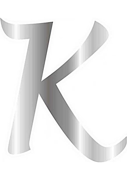 Pleksi Çubuksuz Alfabe 6 cm Gümüş - K