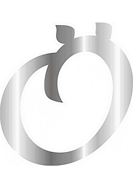 Pleksi Çubuksuz Alfabe 6 cm Gümüş - Ö