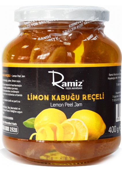 Depposite Doğal Katkısız Limon Kabuğu Reçeli 400 Gr.