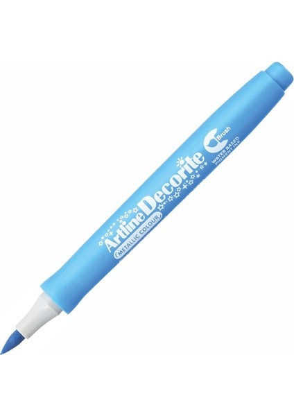 Decorite Marker Kalem Fırça Uçlu Metallic Blue