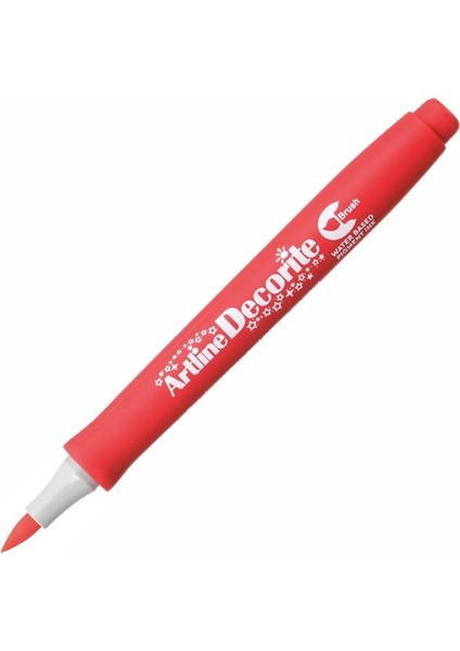 Decorite Marker Kalem Fırça Uçlu Red