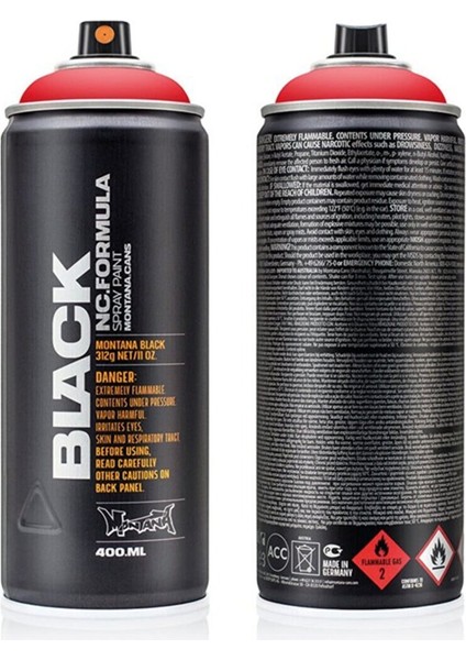 Black Seri 400 ml Sprey Boya Blk2093 Code Red