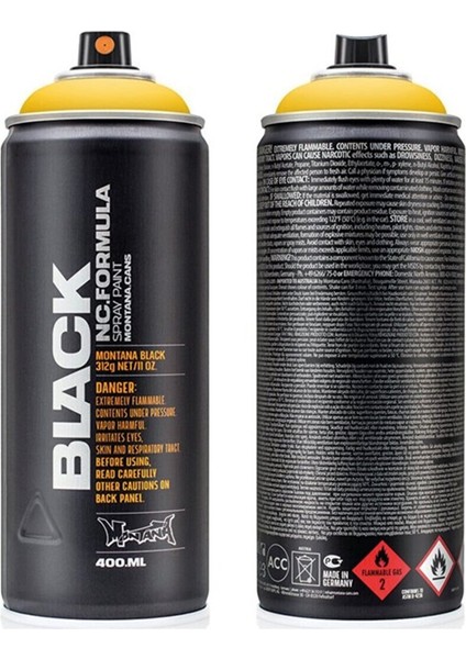 Black Seri 400 ml Sprey Boya Blk1025 Easter Yellow