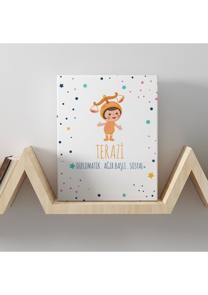 Terazi Burcuna Özel Tasarım Kanvas Tablo 35X25 cm