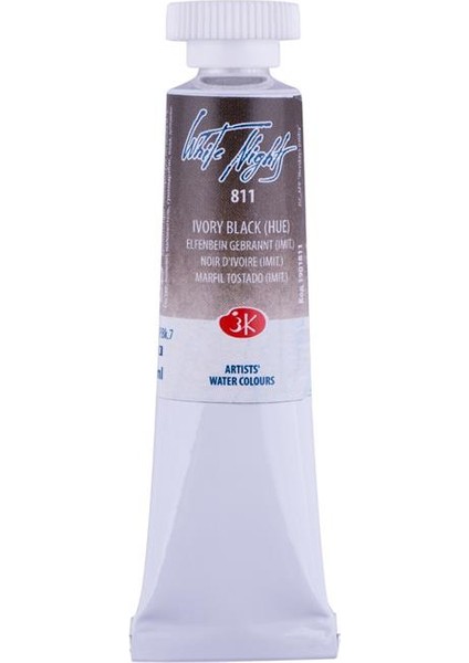Tüp Suluboya 10 ml N:811 Ivory Black Hue