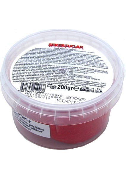 Şeker Hamuru 200 gr Kırmızı