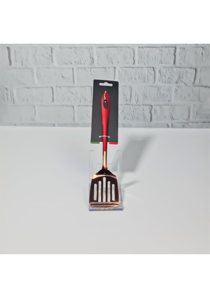Çelik Paslanmaz Mutfak Spatulası Delikli Spatula