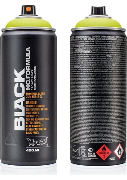 Black Seri 400 ml Sprey Boya Blk6005 Acid