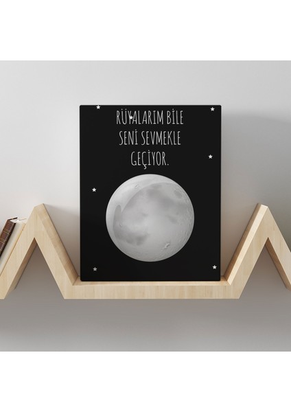 Romantik Tasarımlı Mini Kanvas Tablo - NO27 19X27.5 cm