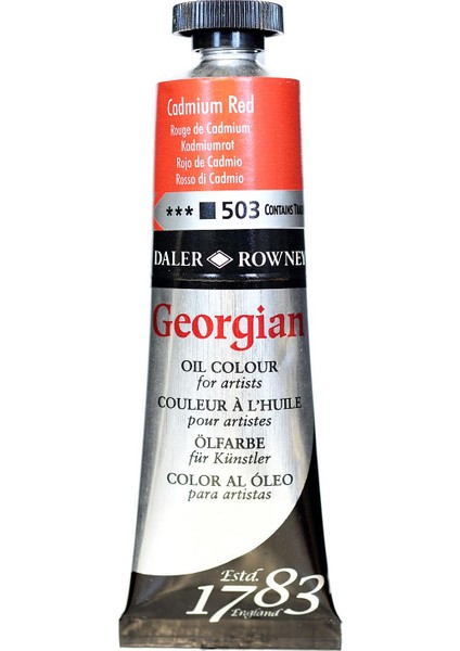 Georgian Yağlı Boya 38ML 503 Cadmium Red Pigment Natural