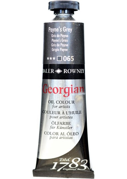 Daler Rowney Georgian Yağlı Boya 38ML 065 Paynes Grey