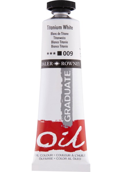 Graduate Yağlı Boya 38ML 009 Titanium White