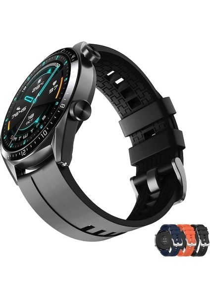 Huawei Watch Ultimate Uyumlu Silikon Kordon Kayış (22MM)
