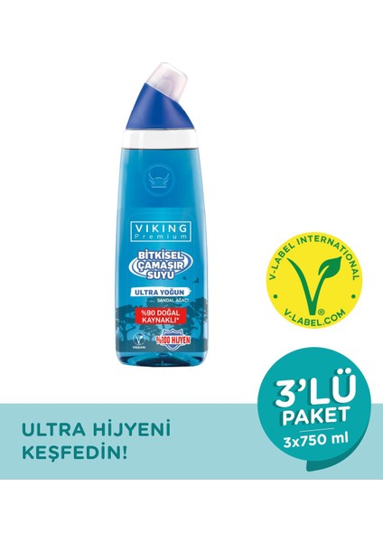 Premium Çamaşır Suyu Sandal Ağacı 750 ml 3 Adet