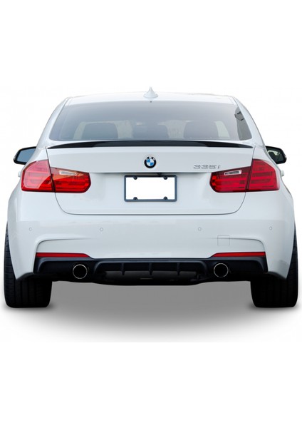 Bmw F30 arka tampon difüzörü 2 çıkış pianoblack