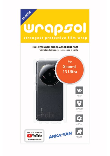 Xiaomi 13 Ultra Mat Arka ve Yan Kaplama Köşeler Dahil Kaplayan Poliüretan Film fiyatları