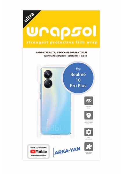 Realme 10 Pro Plus Arka ve Yan Kaplama Tam Kapatan Poliüretan Film