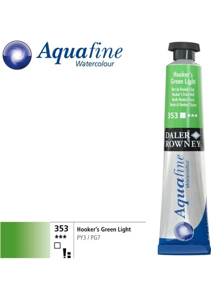 Aquafine Tüp Sulu Boya 8ml 353 Hookers Green Light