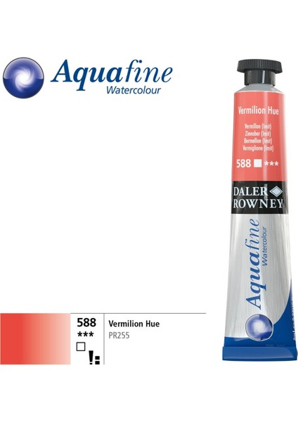 Aquafine Tüp Sulu Boya 8ml 588 Vermilion Hue
