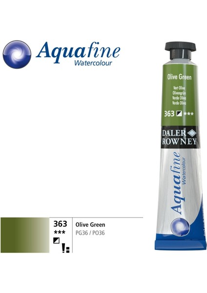 Aquafine Tüp Sulu Boya 8ml 363 Olive Green