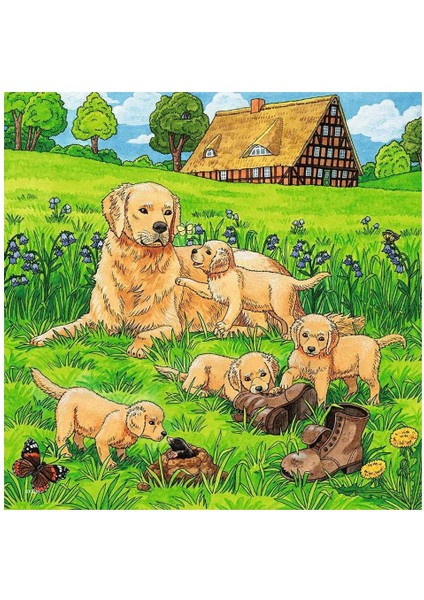 3X49 Parça Puzzle Tatlı Hayvancıklar 080021