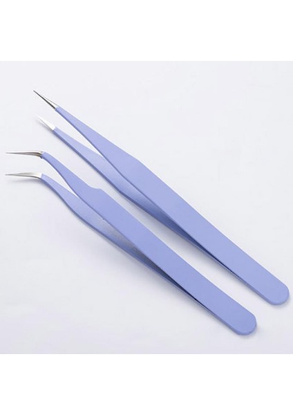 Ikili Cımbız Seti Paslanmaz Çelik Lavanta Renk Düz ve Kavisli Model modelleri