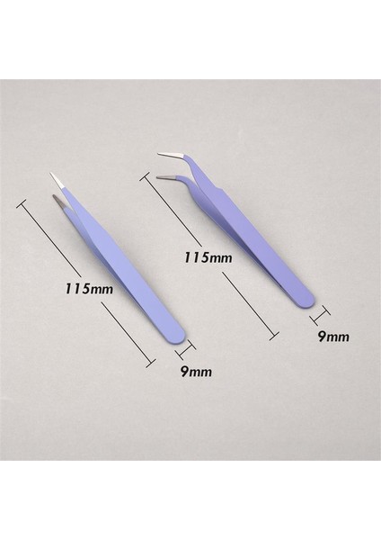 Ikili Cımbız Seti Paslanmaz Çelik Lavanta Renk Düz ve Kavisli Model indirimleri