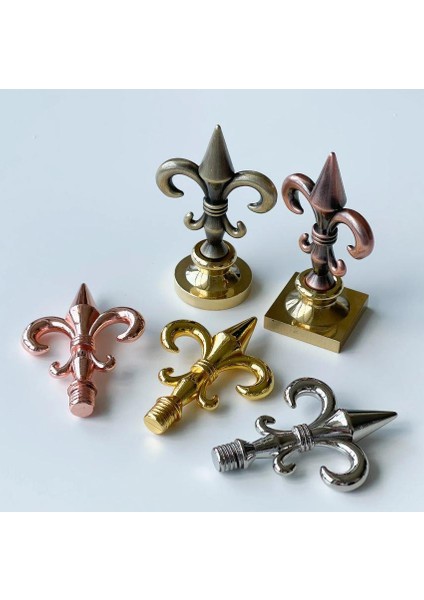 Mum Mühür Damga Kolu Döküm Metal Mühür Sapı Bronz Zambak