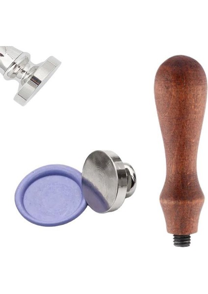 Boş Mum Mühür Gümüş Damga Kafası Yuvarlak 30MM Bronz