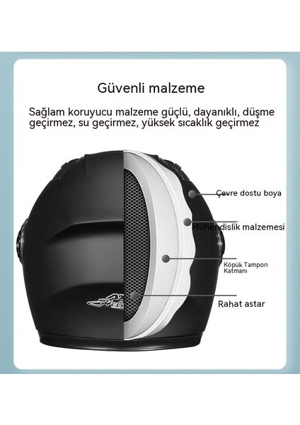 Yetişkin Kapalı Kask Motosiklet Kaskı (Yurt Dışından)