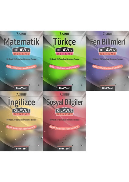 7. Sınıf Kılavuz Deneme Seti 5 Kitap 2023